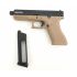 Страйкбольный пистолет KJW Glock G17 TBC CO₂ Tan, удлин. ствол